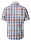 Produktbild f�r 'CASAMODA Casual Fit Hemd Halbarm Button Down Kragen Leinenmix Karo rot'