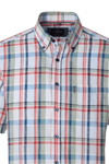 Produktbild f�r 'CASAMODA Casual Fit Hemd Halbarm Button Down Kragen Leinenmix Karo rot'