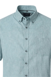 Produktbild f�r 'CASAMODA Casual Fit Hemd Halbarm Button Down Kragen Leinenmix gr�n'