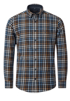 Produktbild fr 'CASAMODA Casual Fit Hemd Langarm Button Down Kragen Flanell Karo braun'