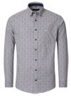 Produktbild fr 'CASAMODA Casual Fit Hemd Langarm Button Down Kragen Muster blau'