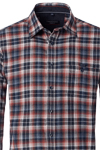 Produktbild f�r 'CASAMODA Casual Fit Hemd Langarm New Kent Kragen Flanell Karo dunkelblau'