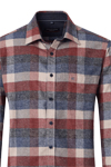 Produktbild f�r 'CASAMODA Casual Fit Hemd Langarm New Kent Kragen Flanell Karo blau'
