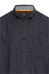 Produktbild f�r 'CAMEL ACTIVE Hemd Langarm Button Down Kragen Flanell Ringel dunkelblau'
