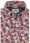 Produktbild fr 'CAMEL ACTIVE Regular Fit Hemd Halbarm Button Down Kragen Muster rot'
