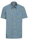 Produktbild fr 'CAMEL ACTIVE Modern Fit Hemd Halbarm Basic Kent Kragen Muster blau'