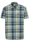 Produktbild fr 'CAMEL ACTIVE Modern Fit Hemd Halbarm New Kent Kragen Karo grn'