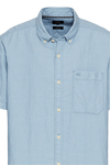 Produktbild fr 'CAMEL ACTIVE Hemd Halbarm Button Down Kragen Leinenmix aqua'