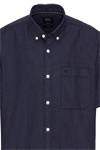 Produktbild fr 'CAMEL ACTIVE Hemd Halbarm Button Down Kragen Leinenmix navy'