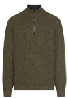 Produktbild f�r 'CAMEL ACTIVE Troyer Langarm Rei�verschluss Strick Muster oliv'