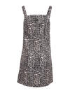 Produktbild fr 'CALVIN KLEIN JEANS rmelloses Trgerkleid Schlangen-Print Muster schwarz'