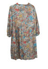 Produktbild fr 'DRYKORN Kleid SORCHA Langarm Kelchkragen Blumenmuster ecru'