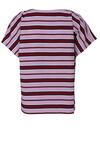 Produktbild fr 'DRYKORN Kurzarm Shirt SOMIA Rundhals Loose Fit Ringel rot/rosa/schwarz'