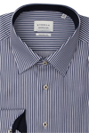 Produktbild fr 'ETERNA Comfort Fit Dynamic Cotton Hemd super langer Arm Twill Streifen dunkelblau'