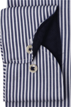 Produktbild fr 'ETERNA Modern Fit Dynamic Cotton Hemd extra langer Arm Streifen dunkelblau'