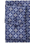 Produktbild fr 'ETERNA Comfort Fit Hemd super langer Arm Haifischkragen Muster blau'