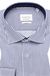 Produktbild f�r 'ETERNA Slim Fit Dynamic Cotton Hemd Langarm Twill Streifen dunkelblau'