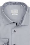 Produktbild fr 'ETERNA Slim Fit Hemd Langarm New Kent Kragen Struktur hellgrau'