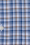 Produktbild fr 'ETERNA Comfort Fit Hemd Langarm Button Down Kragen Karo blau'