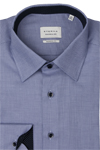 Produktbild fr 'ETERNA Modern Fit Hemd Langarm New Kent Kragen Struktur mittelblau'