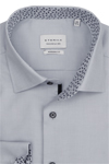 Produktbild fr 'ETERNA Modern Fit Hemd Langarm New Kent Kragen Struktur hellgrau'