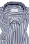 Produktbild f�r 'ETERNA Slim Fit Dynamic Cotton Hemd Langarm Twill Streifen dunkelblau'