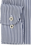 Produktbild f�r 'ETERNA Slim Fit Dynamic Cotton Hemd Langarm Twill Streifen dunkelblau'