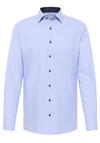 Produktbild fr 'ETERNA Modern Fit Hemd Langarm New Kent Kragen Streifen mittelblau'