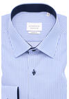Produktbild fr 'ETERNA Modern Fit Hemd Langarm New Kent Kragen Streifen mittelblau'