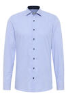 Produktbild fr 'ETERNA Slim Fit Hemd Langarm New Kent Kragen Patch Streifen mittelblau'