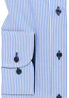 Produktbild fr 'ETERNA Slim Fit Hemd Langarm New Kent Kragen Patch Streifen mittelblau'