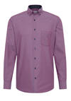 Produktbild fr 'ETERNA Modern Fit Hemd Langarm Button Down Kragen Karo rot'