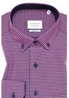 Produktbild fr 'ETERNA Modern Fit Hemd Langarm Button Down Kragen Karo rot'