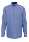 Produktbild fr 'ETERNA Modern Fit Hemd Langarm Button Down Kragen Karo blau'