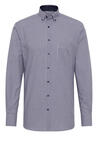 Produktbild fr 'ETERNA Modern Fit Hemd Langarm Button Down Kragen Karo navy'