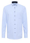 Produktbild fr 'ETERNA Modern Fit Hemd Langarm Button Down Kragen Karo hellblau'