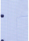 Produktbild fr 'ETERNA Modern Fit Hemd Langarm Button Down Kragen Karo hellblau'