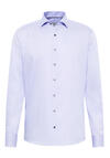 Produktbild fr 'ETERNA Modern Fit Hemd Langarm New Kent Kragen Muster blau'
