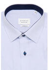 Produktbild fr 'ETERNA Modern Fit Hemd Halbarm New Kent Kragen Struktur hellblau'