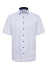 Produktbild fr 'ETERNA Modern Fit Hemd Halbarm New Kent Kragen Struktur hellblau'