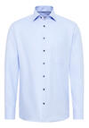 Produktbild fr 'ETERNA Comfort Fit Hemd super langer Arm New Kent Kragen Struktur hellblau'