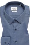 Produktbild fr 'ETERNA Slim Fit Dynamic Cotton Hemd Langarm Struktur dunkelblau'