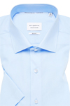 Produktbild fr 'ETERNA Slim Fit Hemd Halbarm New Kent Kragen Popeline hellblau'