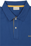 Produktbild fr 'GANT Regular Polo Halbarm geknpfter Polokragen Stretch Pique mittelblau'