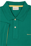 Produktbild fr 'GANT Regular Polo Halbarm geknpfter Polokragen Stretch Pique grn'
