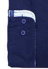 Produktbild fr 'HATICO Modern Fit Hemd Langarm Button Down Kragen Struktur nachtblau'