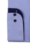 Produktbild fr 'HATICO Modern Fit Hemd Langarm Haifischkragen Streifen blau'