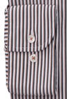 Produktbild fr 'BOSS Slim Fit Hemd H-HANK-C1 extra langer Arm New Kent Kragen Streifen schwarz'