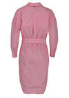 Produktbild fr 'BOSS Langarm Blusenkleid C_DETELIZZA V-Ausschnitt Taillengrtel Streifen rosa'