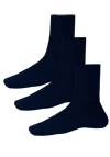 Produktbild f�r 'HIRSCH NATUR Socken 3er Pack Baumwolle Jersey dunkelblau'